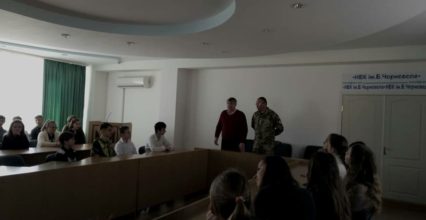 Южненський НВК ім. В’ячеслава Чорновола. Зустріч Отамана з учнями. (ФОТО)